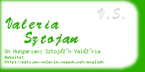 valeria sztojan business card